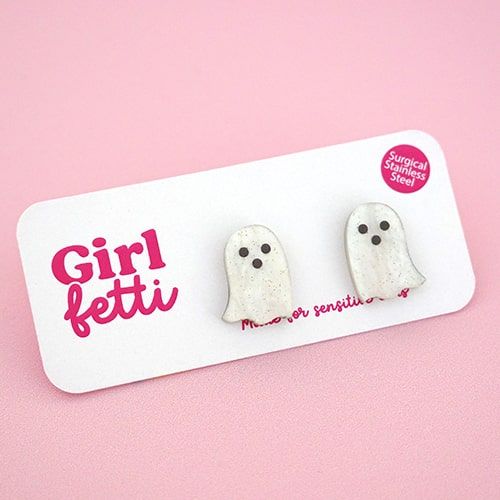 Halloween ghost acrylic stud earring