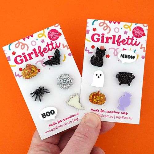 Halloween acrylic stud earring packs