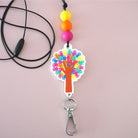 Tree of hands silicone and acrylic teacher lanyard for Harmony Day